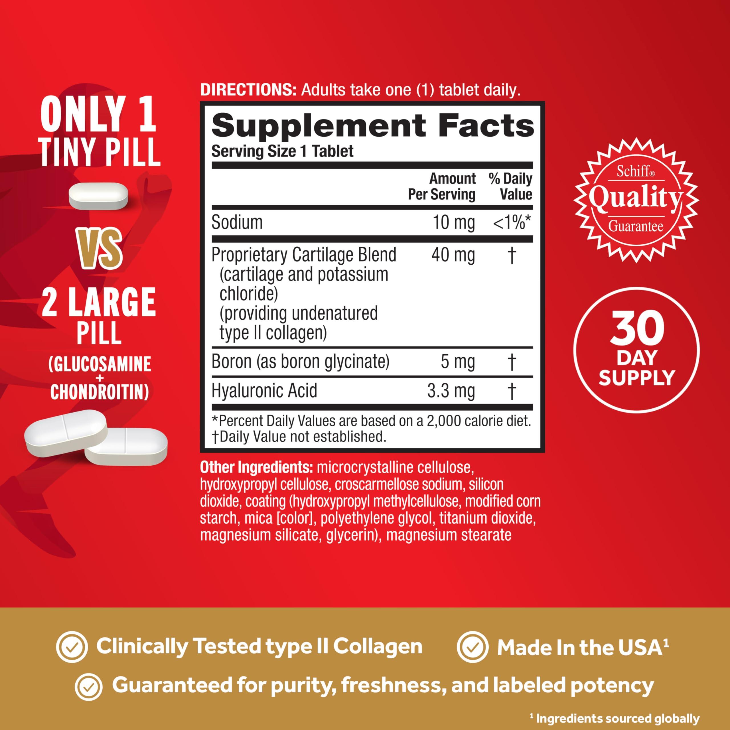 Move Free Schiff Ultra Joint Supplement with Collagen and Hyaluronic Acid, 30 Count