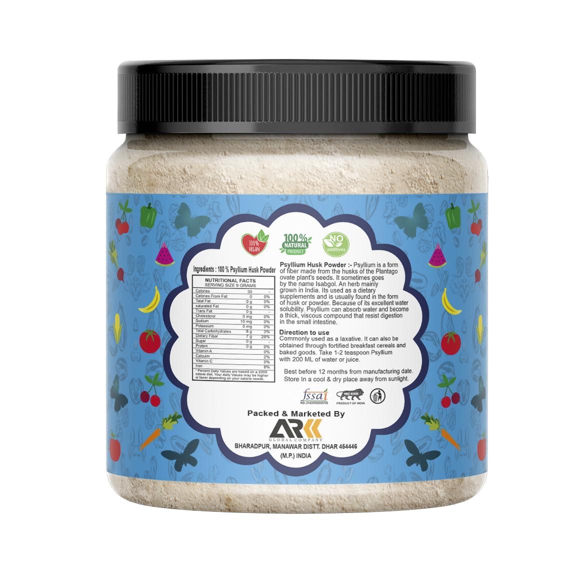 organic infinity Organic Infinity Psyllium Husk Powder / Isabgol Husk Powder - 100 Mesh ( sat-Isabgol Atta ) Fibre Support - 200 GM by Organic Infinity