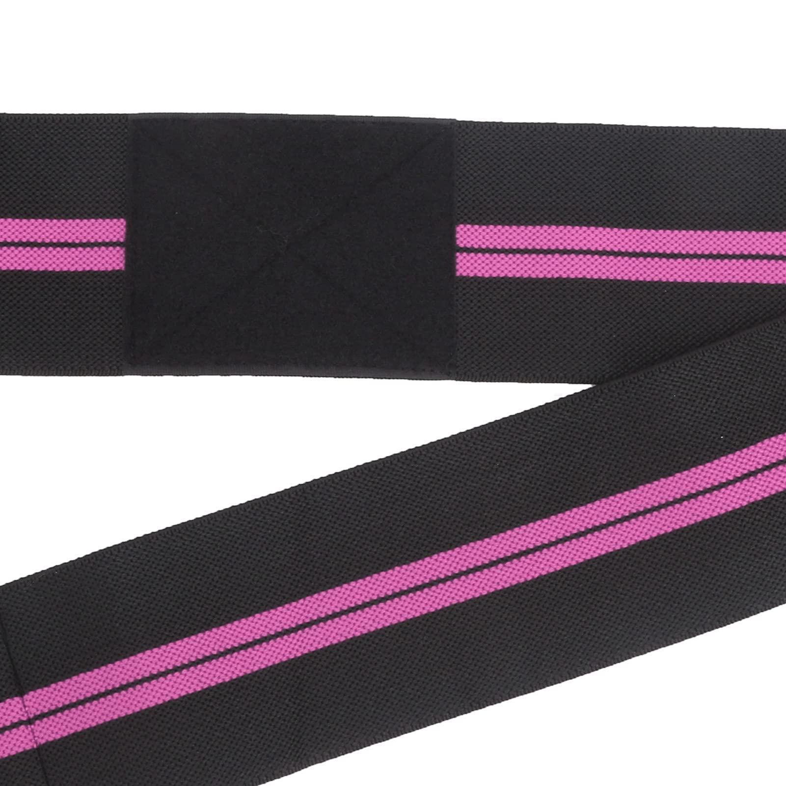 Asixxsix Elbow Compression Sleeve, Adjustable Elastic Soft And Durable Breathable Elbow Brace for Sports for Elbow Protection(Black and purple two stripes)