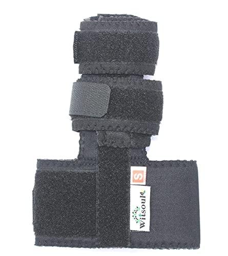 WITSOUL WITSOUL Two Fingers Splint Trigger Finger Adjustable Brace, Metal Straightening Immobilizer Splint Full Hand and Wrist Support fit Left and Right BOTH HAND (M)