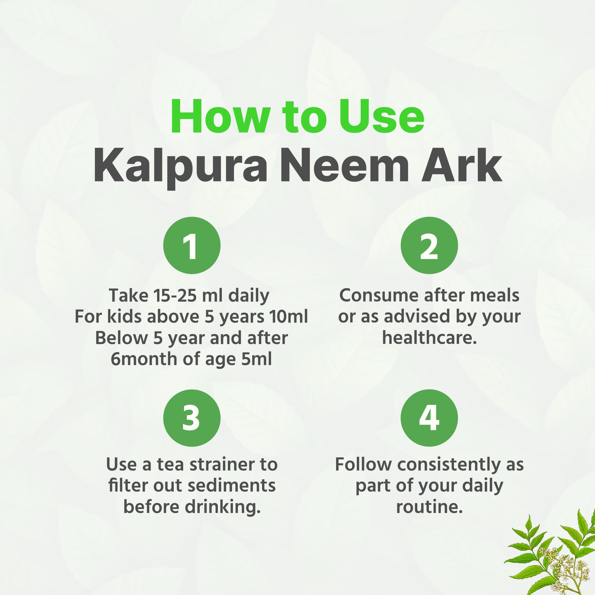 Kalpura Kalpura Neem Ark - Helps in Skin & Blood Purify - 420 ML (Pack of 2 Bottle)