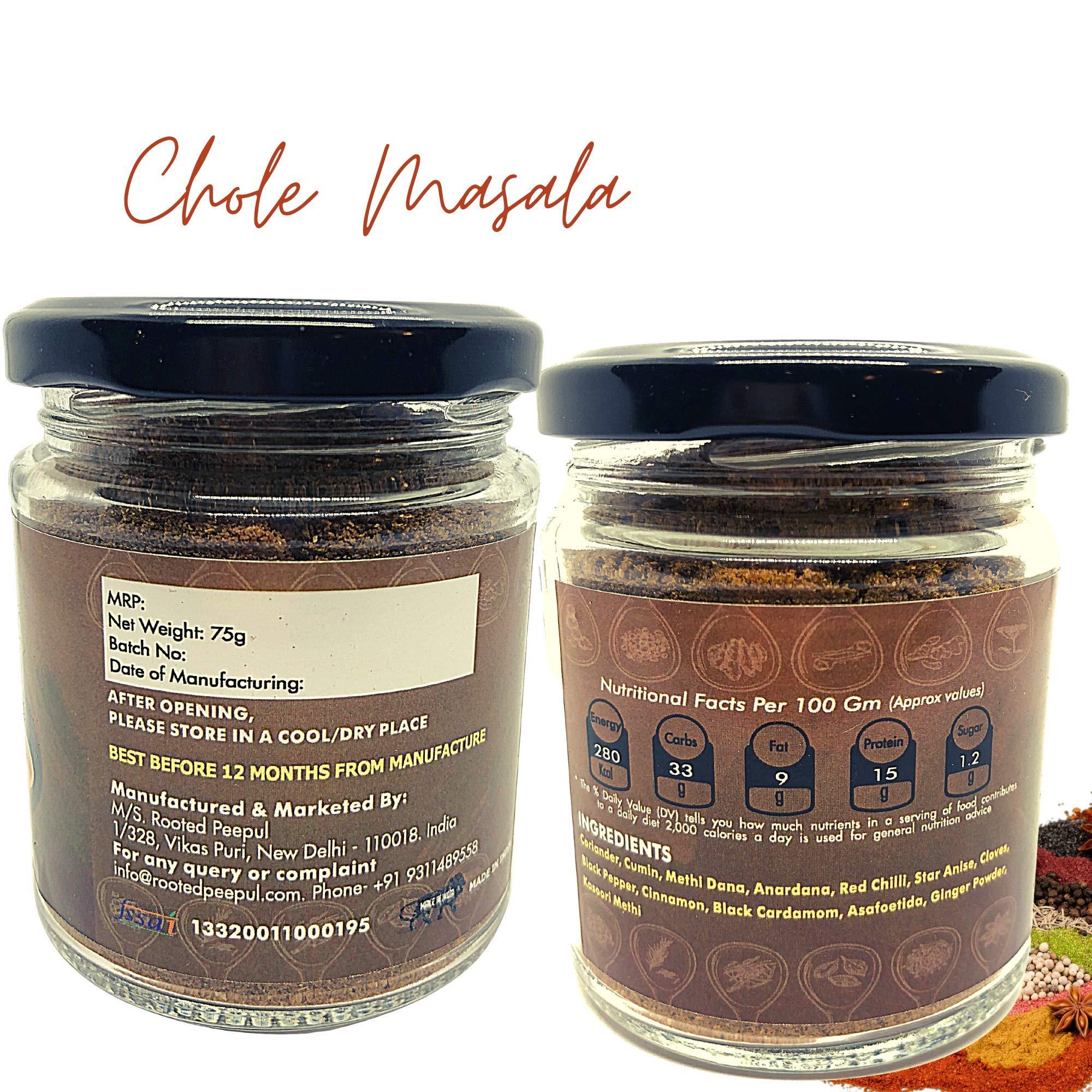 ROOTED PEEPUL Rooted Peepul Artisanal Biryani Masala, Chola Masala, Sambar Masala|less Chilli More Spice| (75g X 3)