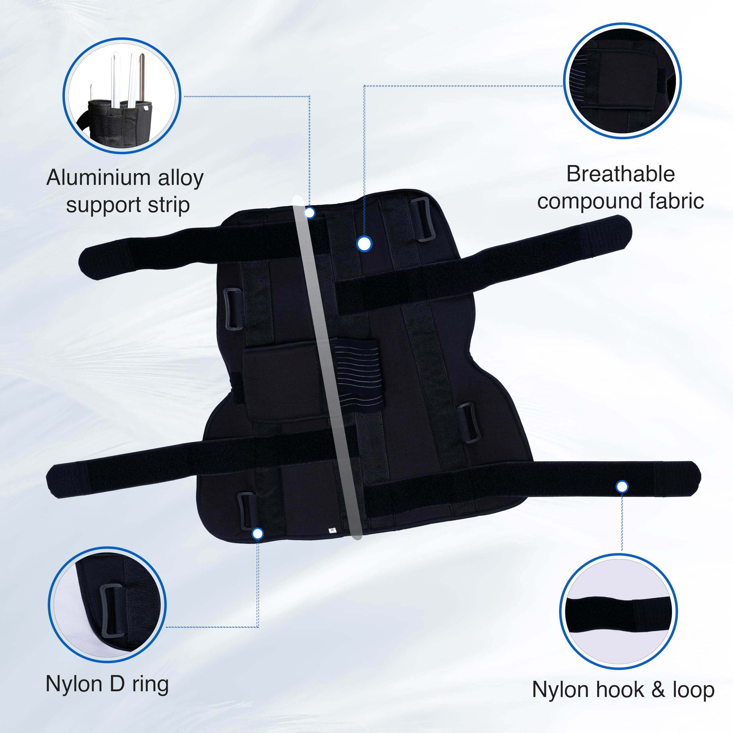 Wonder Care Wonder Care Knee Immobilizer Brace for Knee support for dislocation injuries ligament tear wraparound knee stabilizer splint for men & women (19 long) (S)