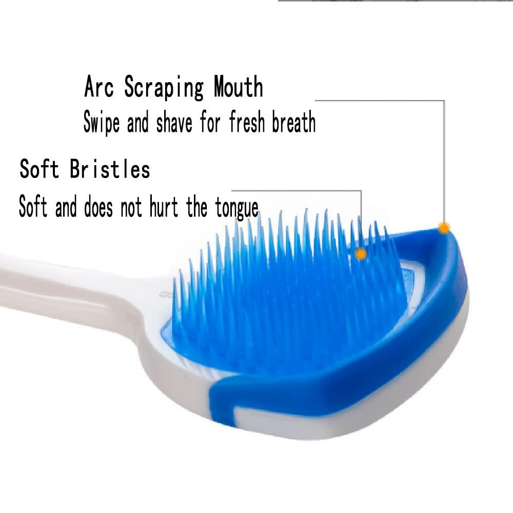PIVHWIR PIVHWIR 4-Pack Tongue Scrapers, Tounge Scraper Cleaner Keep Fresher Breath, Tongue Cleaner Brush for Adults Kid Helps Fight Bad BreathRandom Color