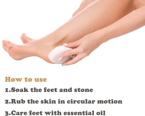 Oblivion Oblivion Personal Care Oval Shape Pumice Stone Scrubber for Body and Foot White Pack of 2