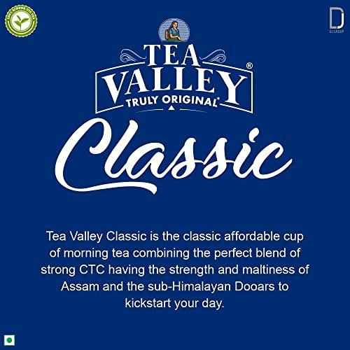 Tea Valley Tea Valley Classic Tea - 250gm X3 | Strong, Malty, Aromatic and Rich Taste | 100% Assam and Dooars CTC tea blend | Make Masala Tea, Ginger Tea or Cardamom Tea