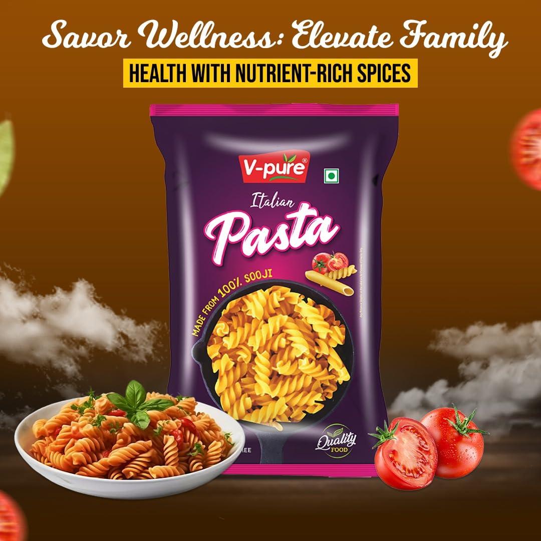 V-pure V-pure | PASTA FUESLI | 500 gm (Pack of 1) | High Protein Pasta | 100% Durum Wheat Pasta | Vegetarian | Low in Calories | No Trans Fats | Healthy Breakfast