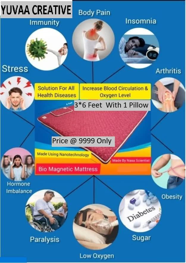 CDRS Shopee Magnetic Mattress Topper/Pad (6 x 3 feet) Magnetic Therapy | 240 GSM