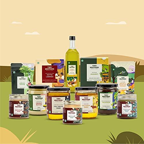 TWO BROTHERS ORGANIC FARMS Two Brothers Organic Farms Almond Butter with Jaggery, Crunchy, Tasty and Healthy - 300Gms