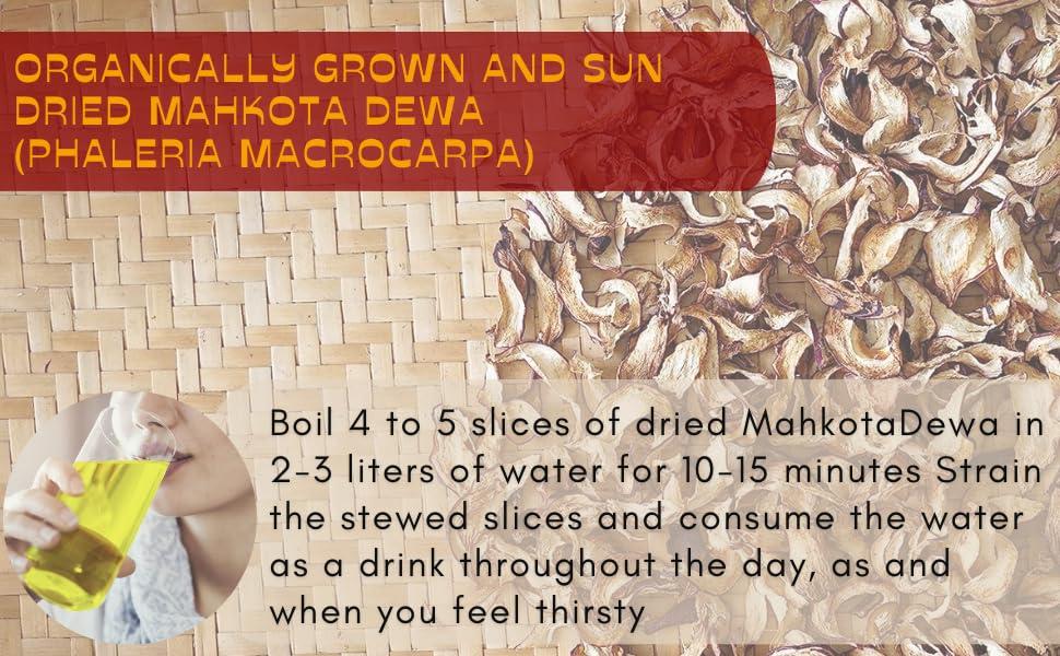 Karuthedathu Organics Karuthedathu Organics - Mahkota Dewa/God's Crown | Phaleria Macrocarpa Sun Dried Fruit Slices (50 Grams) Pack of 1. Natural Remedy for Diabetic Patients
