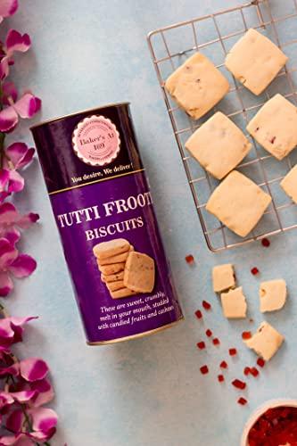 BAKERS AT 169 DEGREE Bakers At 169 Degree Tutti Frooti Biscuits 250 Gms | Studded With Candied Fruits And Cashews | Handmade Gourmet Cookies
