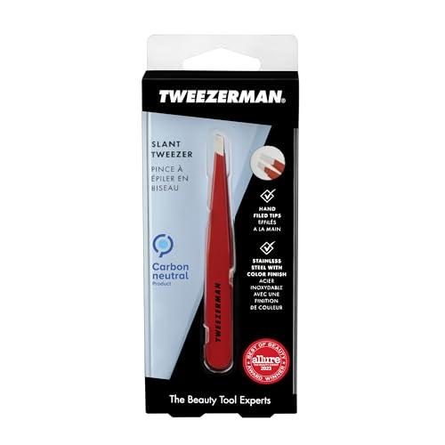 Tweezerman Tweezerman Stainless Steel Slant Tweezer, Signature Red