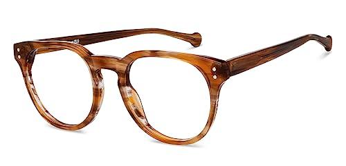 LENSKART BLU LENSKART BLU | Zero Power Blue Cut Computer Glasses | Anti Glare, Lightweight & Blocks Harmful Rays | UV Protection Specs | Tortoise | Men & Women | Large | LB E16064