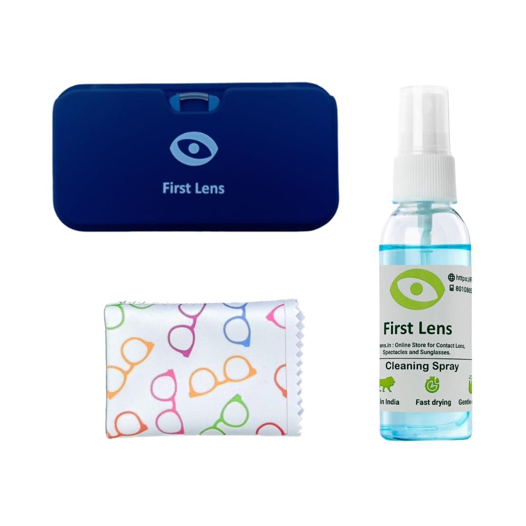 First Lens First Lens Ultra Thin Nose Clip Rimless Reading Glasses For Men & Women Blue 250