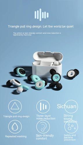 ZROY ENTERPRISE ZROY ENTERPRISE Appli Quiet Ear Plugs For Noise Reduction Super Soft,Reusable Hearing Protection In Flexible Silicone For Sleep & Flights - 6 Ear Tips In S/M/L 28Db Noise Cancelling (Black)