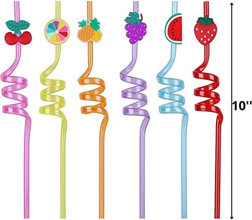 CHAHBELI CHAHBELI-Colorful Spiral Drinking Straws- Reusable Straws ( Multicolour Pack of 3Pcs)