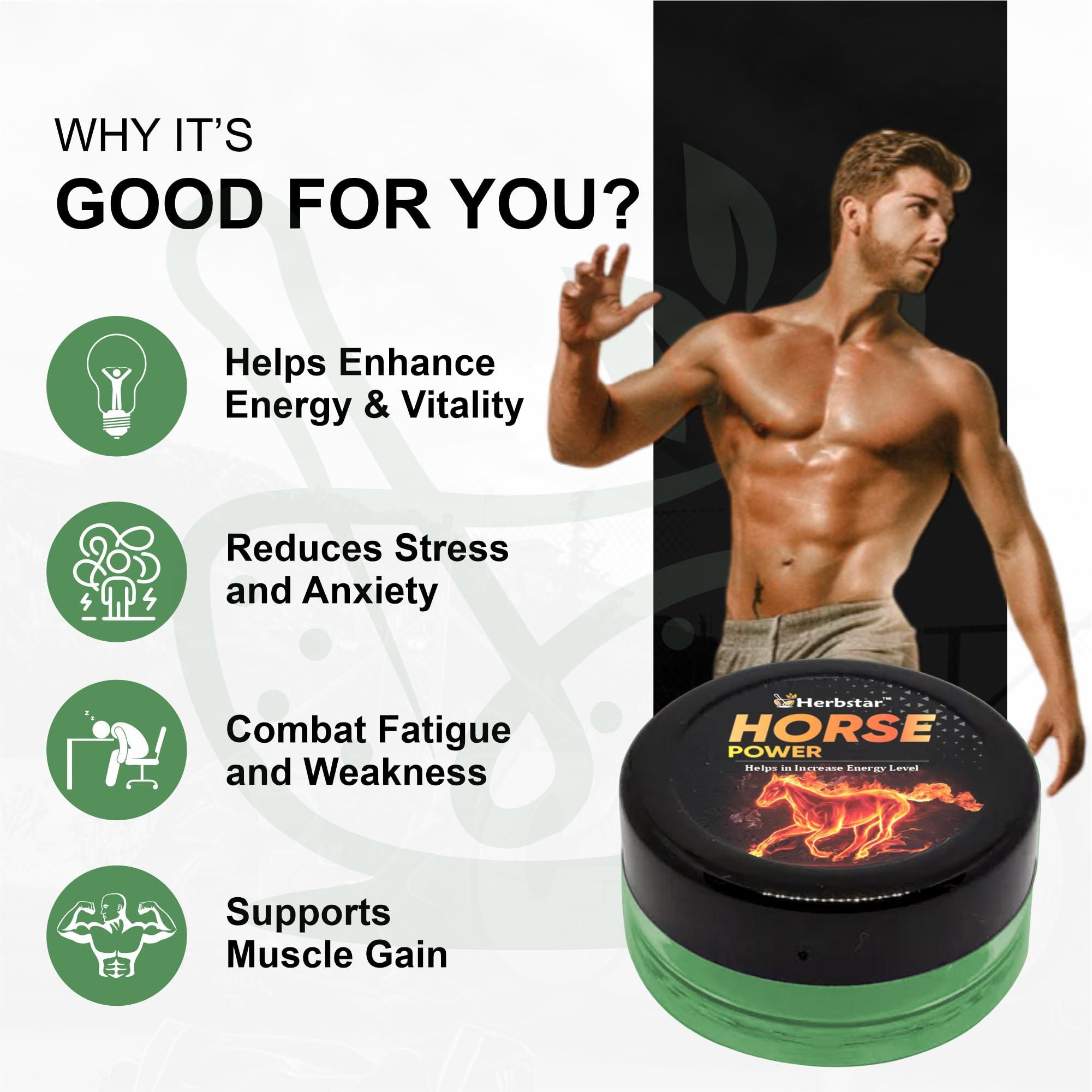 Herbstar HerbStar Horse Power Cream for Men- Made With Ayurvedic Formula- 5 Gram