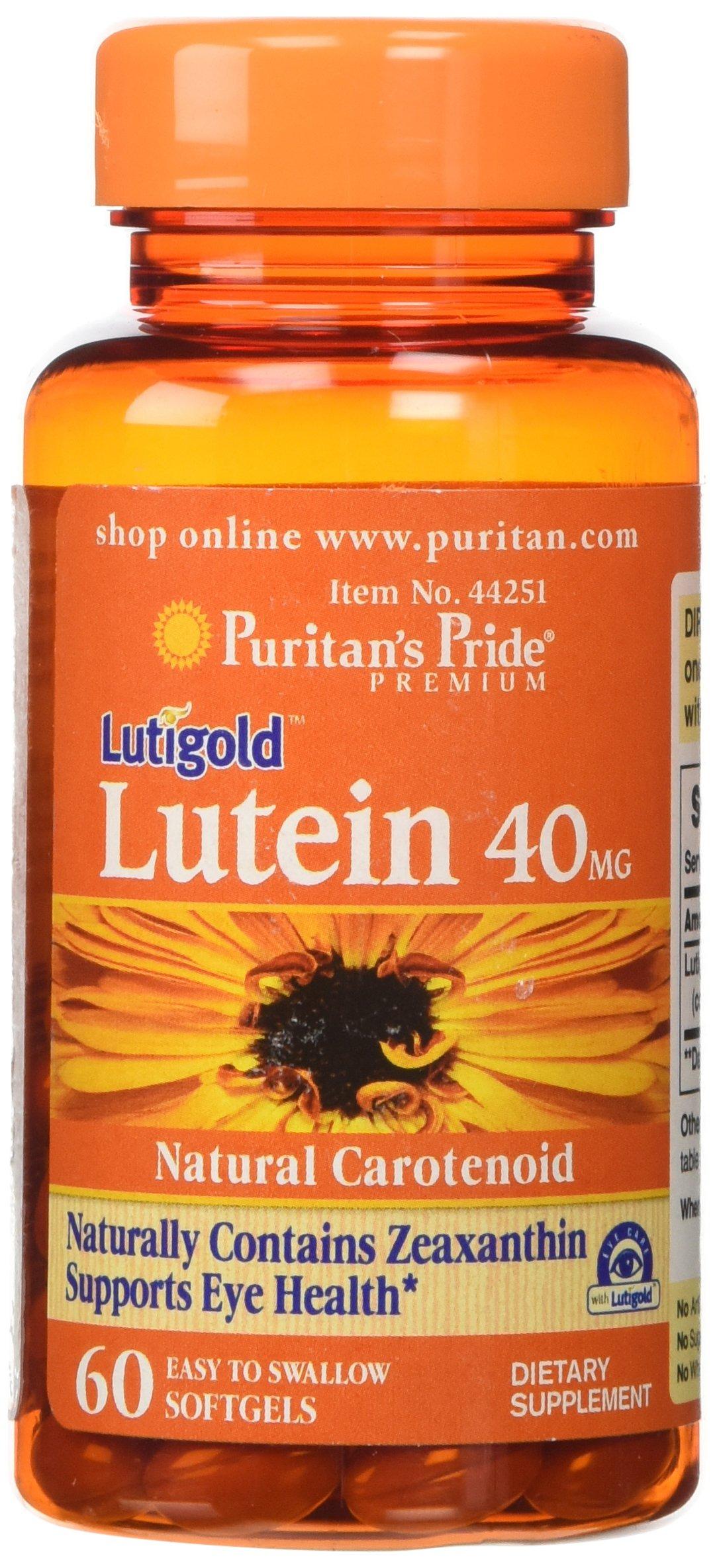 Puritan's Pride Puritan's Pride Lutein 40 mg with Zeaxanthin-60 Softgels