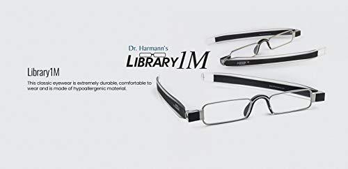 Dr.Harmann's Dr.Harmann's Rectangular Reading Glasses (Black/White) (Library 1M +2.75)