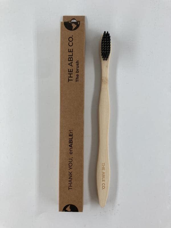 Generic The Able Co. Biodegradable and Environment Friendly Bamboo Toothbrush And Co. Biodegradable Dental Floss Picks Combo Pack of 2