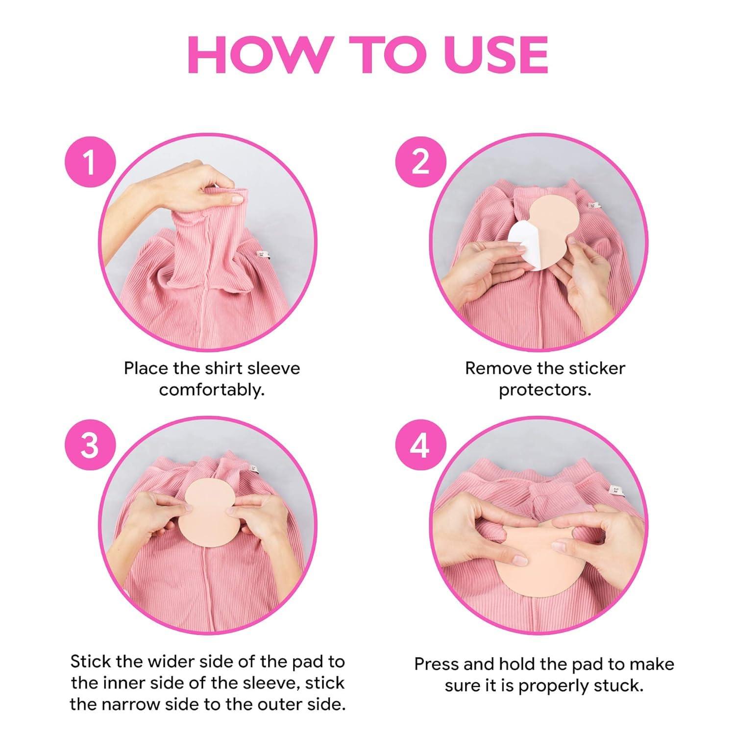 Calitate24 Underarm Sweat Pads, Armpit Sweat Pads for Women and Men Premium Sweat Shield Fight Hyperhidrosis, Disposable Underarm Pads for Sweating Women, Comfortable Unflavoured, Non Visible, 4 Pieces