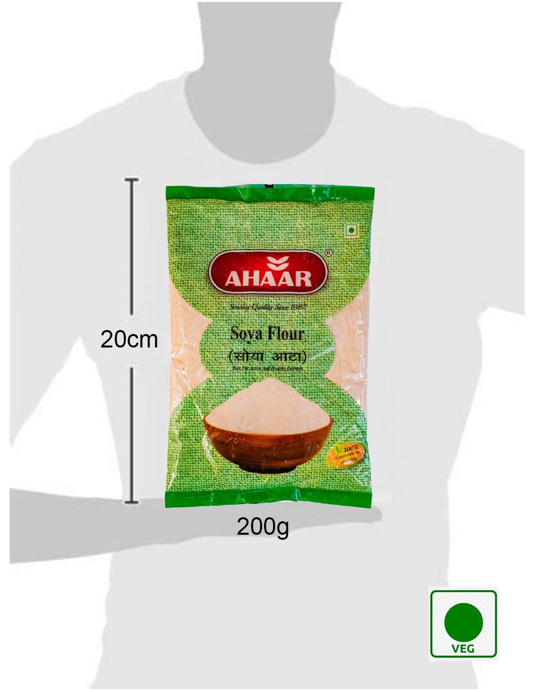 AHAAR Ahaar Healthy Soya Flour 200g | Soyabean Atta | High Protein and Dietary Fiber