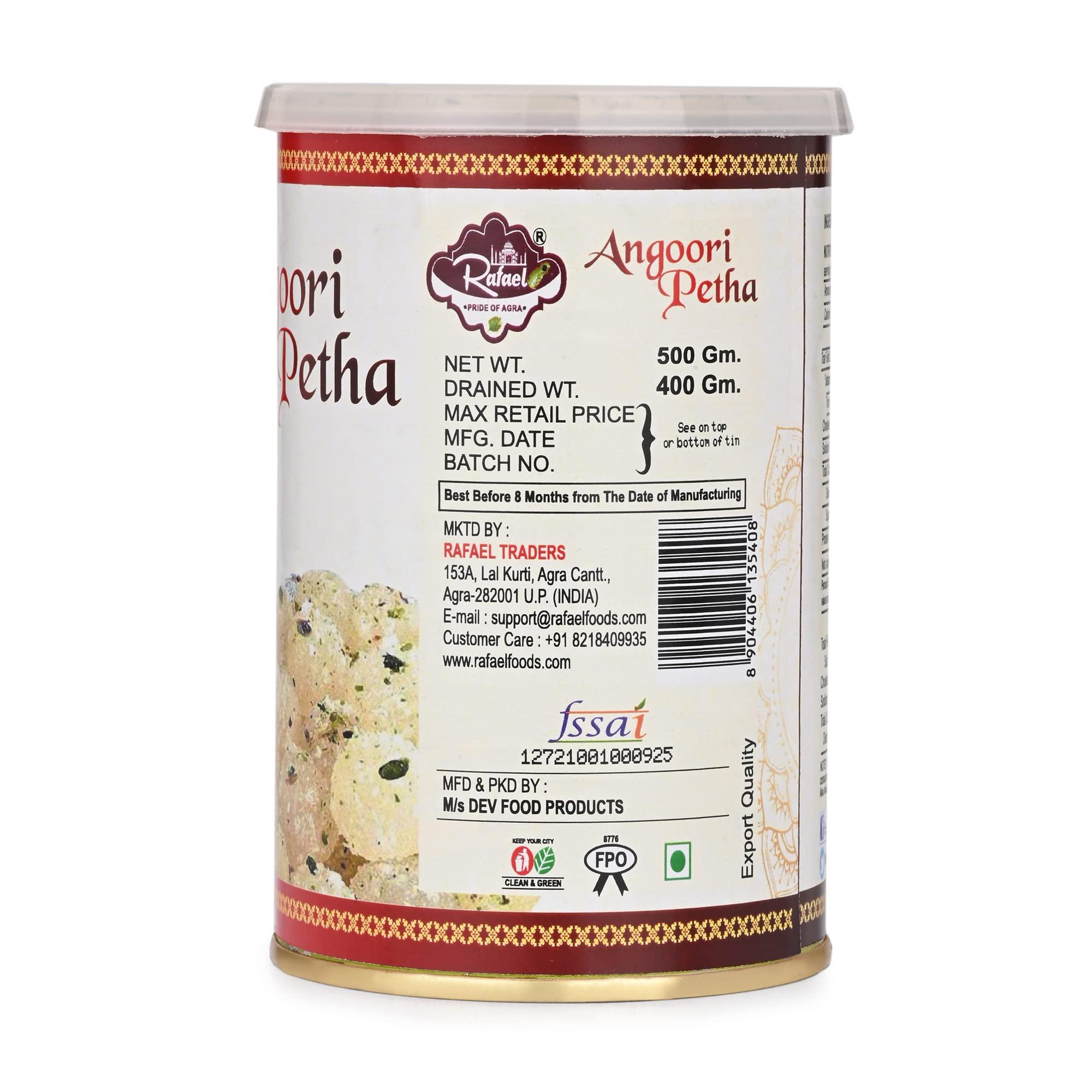 Rafael Rafael Angoori Petha 1/2 kg (Agra Famous Sweet from City of TAJ Mahal ) 8 Months Shelf Life