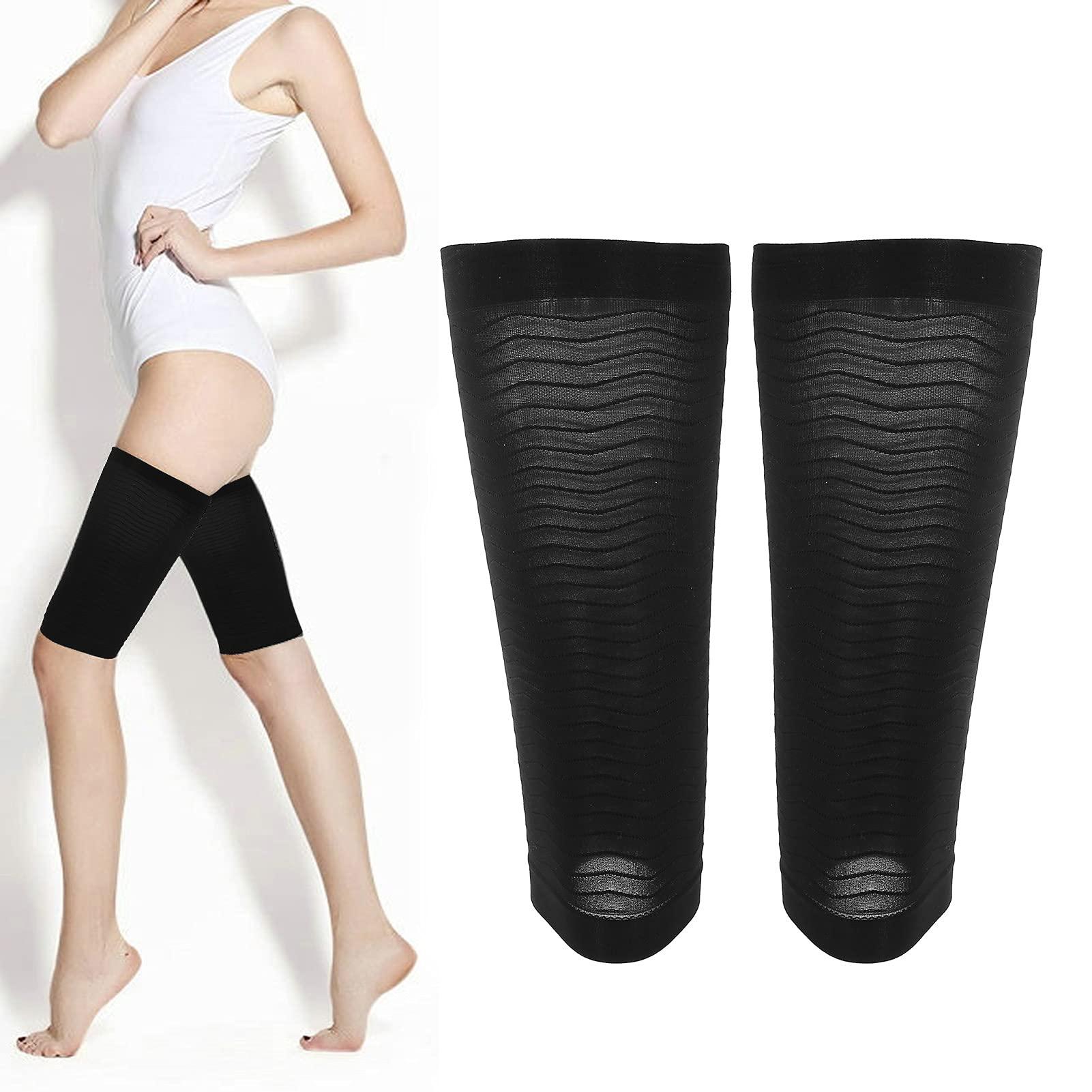 Sonew Sonew Women Thigh Sleeve Slimming Thigh Wraps, Slimming Compression Leg Wrap, Compression Sleeve Thigh Slimmer Shaper, Breathable Shapewear for Women Black