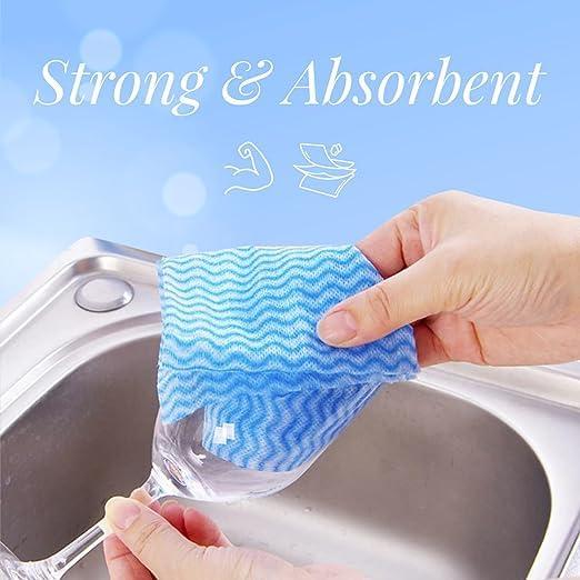 Origami Origami Non Woven Reusable Kitchen Towel Roll - Pack of 4 (80 Pulls Per Roll, 320 Sheets)