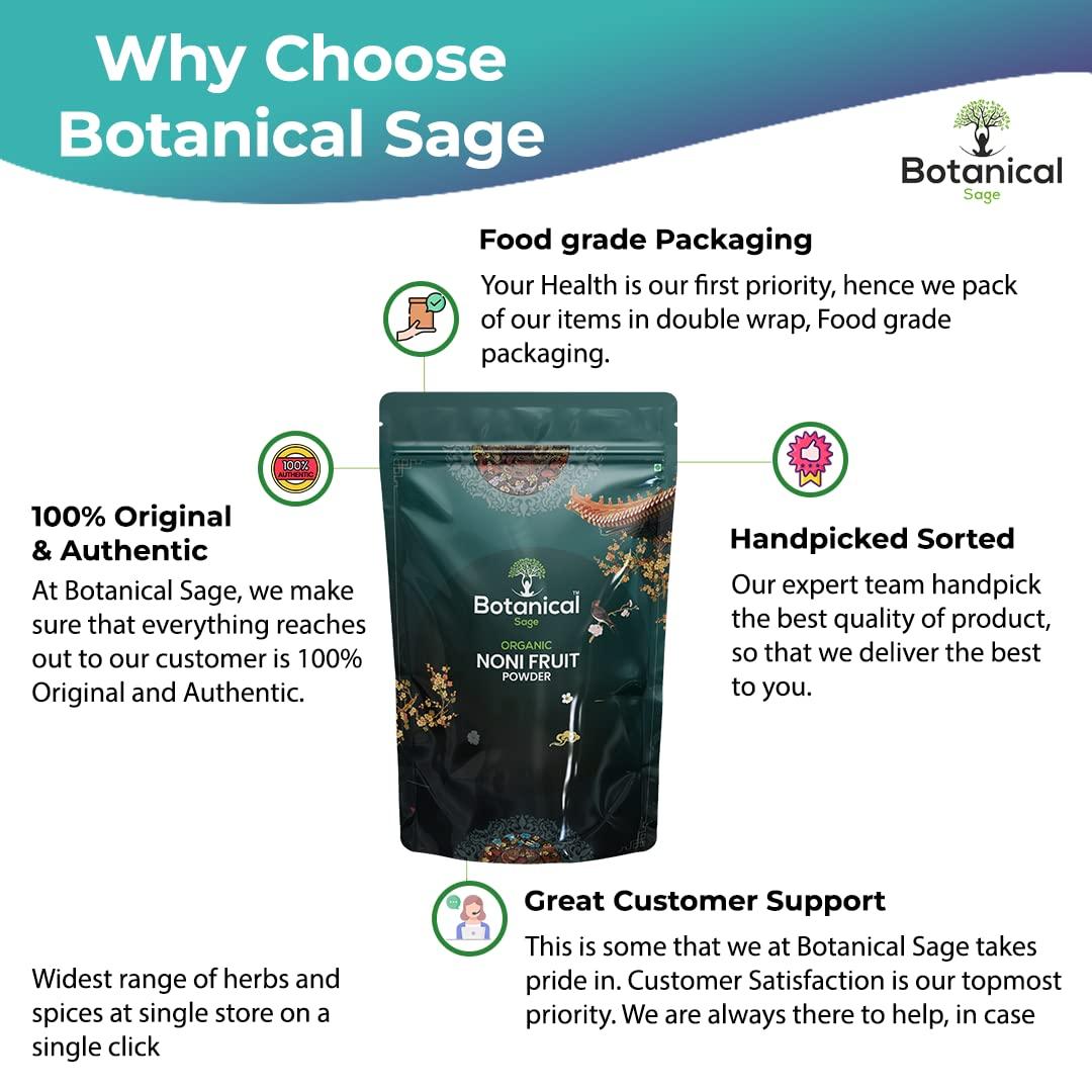 Botanical Sage Botanical Sage- Noni fruit Powder 200g | Noni Extract powder | Morinda citrifolia| Selected | Extra Cleaned