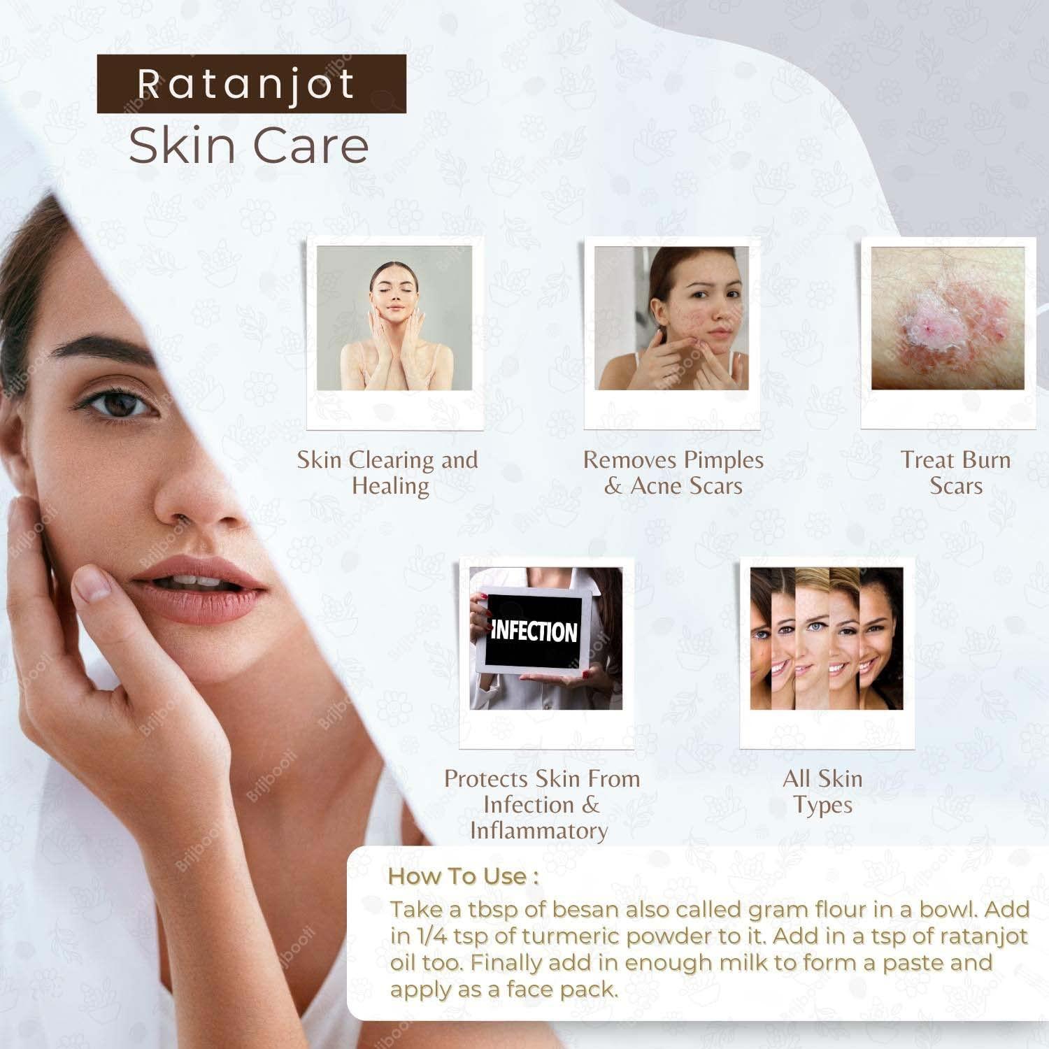 BrijBooti BrijBooti Birju Mahavir Ratanjot - Alkanna Tinctoria -Alkanet Root 400 Gr