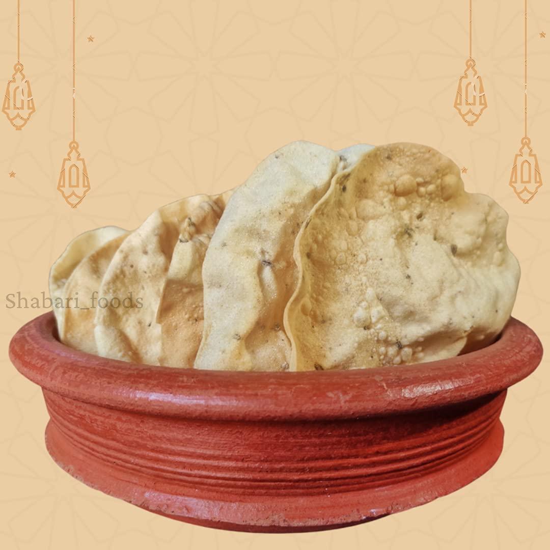 SRI AYYAPPA Sri Ayyappa MASALA APPALAM - 1 Kg - 4 Inch - Traditional Homemade Fryums/Papad/Appalam (Bulk Pack)