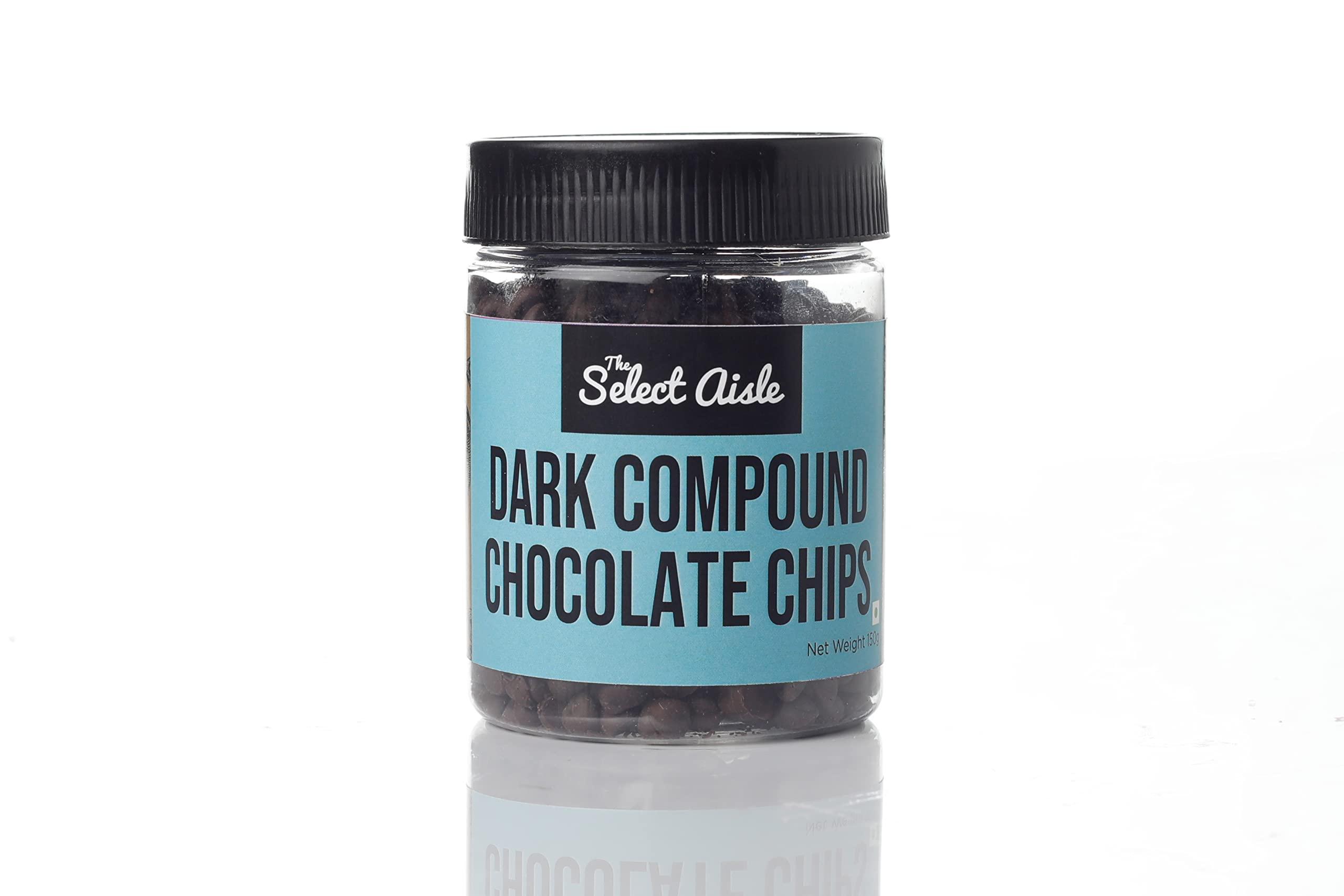 The Select Aisle The Select Aisle\'s Dark Chocolate Chips (150g) + Vanilla Flavour (100ml) Combo [Compound Chocolate Chips for Cake Decorations/ Ingredients/ Cake Toppers |Premium Cocoa and Vanilla Extract/ Flavours]