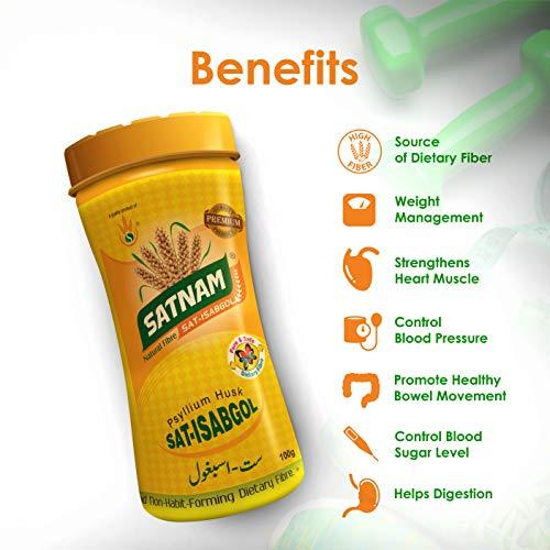 SATNAM SATNAM Sat-Isabgol Psyllium Husk 100g Bottle