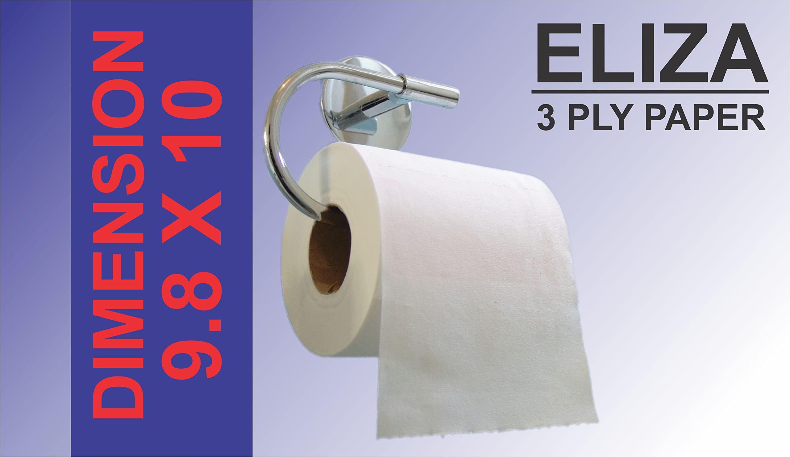 ELIZA Eliza Premium 3 Ply Toilet Disposable Roll Pack of 6, Toilet Paper, Toilet & Tissue Roll, Pack of Six Toilet Tissue Paper Rolls 200 Pulls Each- 9.8 x 10 cm