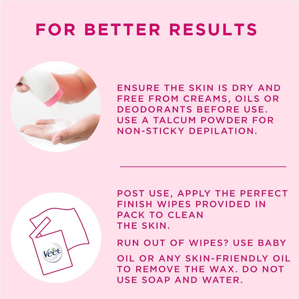 Veet Veet Full Body Waxing Kit for Dry Skin - 8 Strips (Pack of 2)