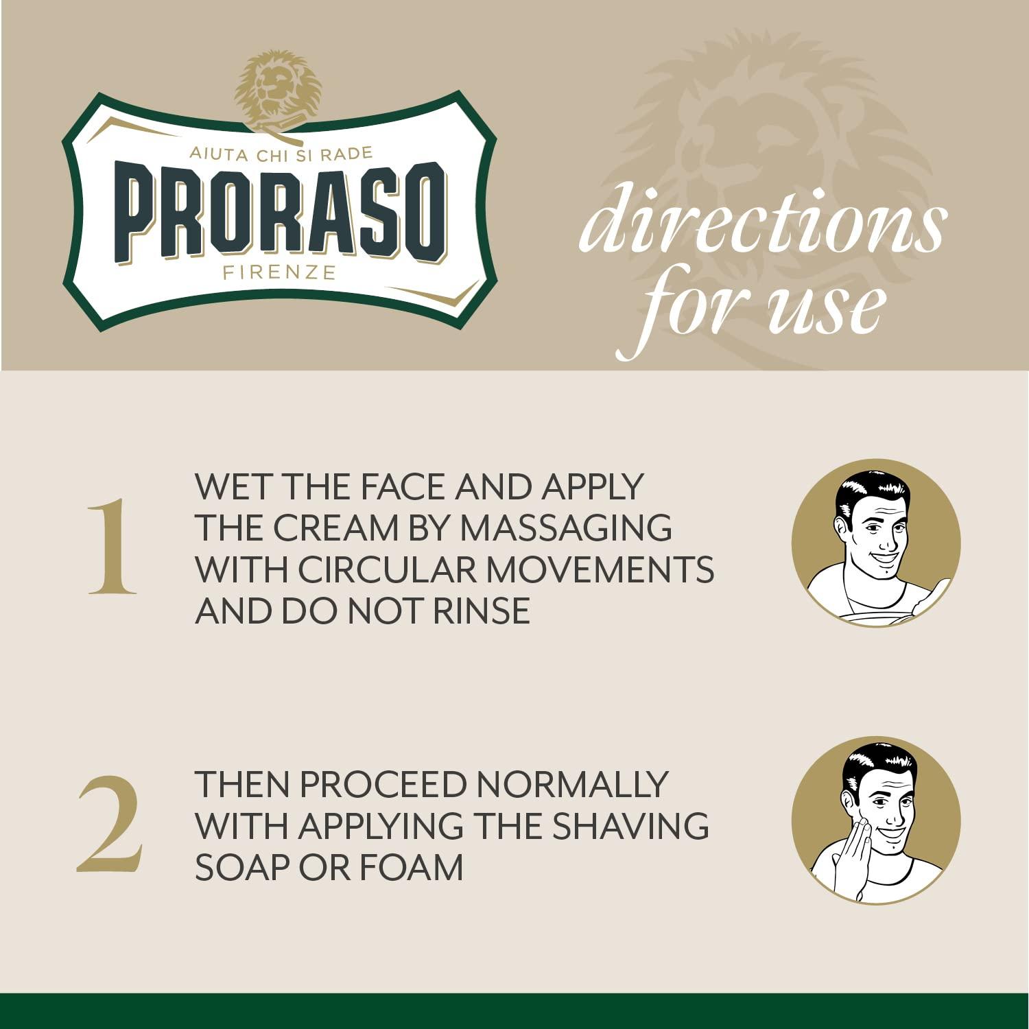 Proraso Proraso Pre-Shave Cream, Refreshing and Toning, 3.6 Oz