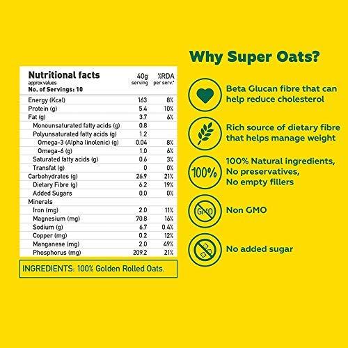 Yogabar Yogabar Breakfast Oats and Muesli | Fruits and Nuts Muesli | Super Oats Premium Golden 100% Rolled Oats Combo Pack - 800gm