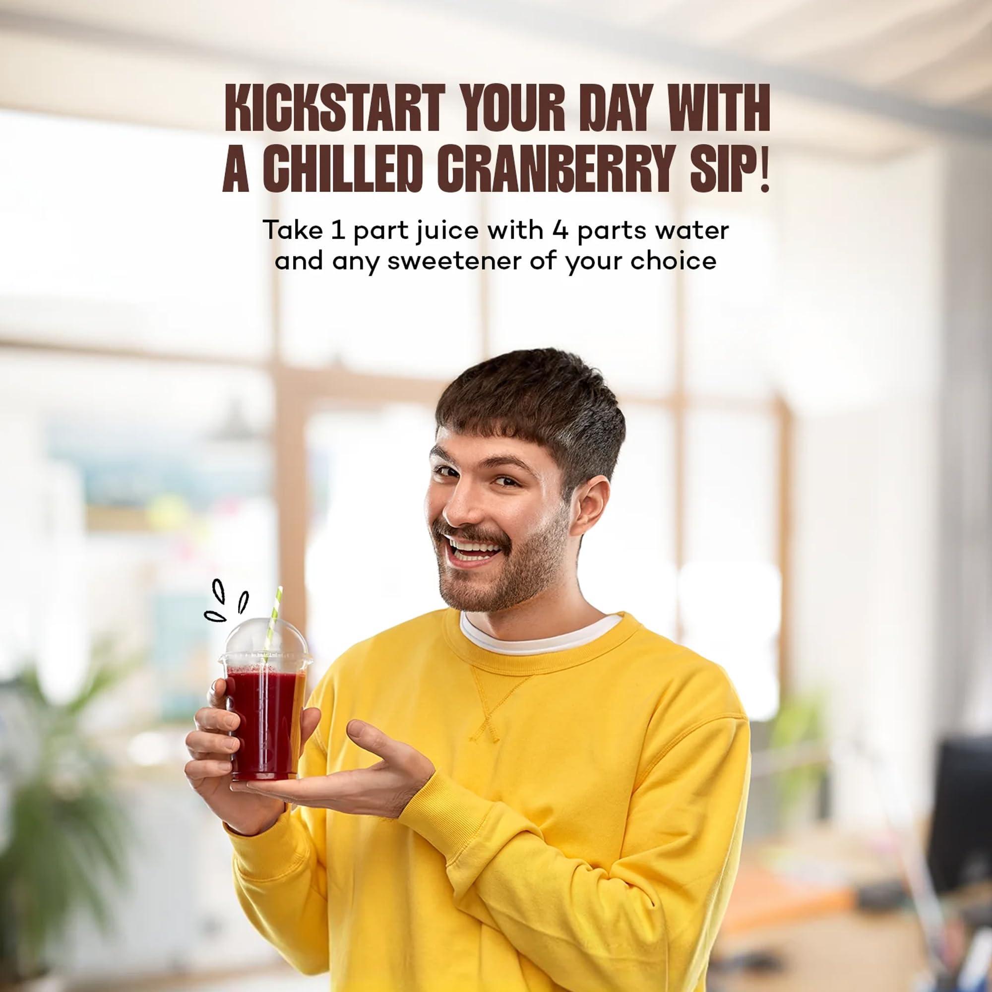 urban platter Urban Platter Canadian Cranberry Juice, 1 Litre (Unsweetened, No Added Sugar, 100% Natural Cranberry Juice, Good for UTI Health, Perfect for Cocktails and Mocktails)