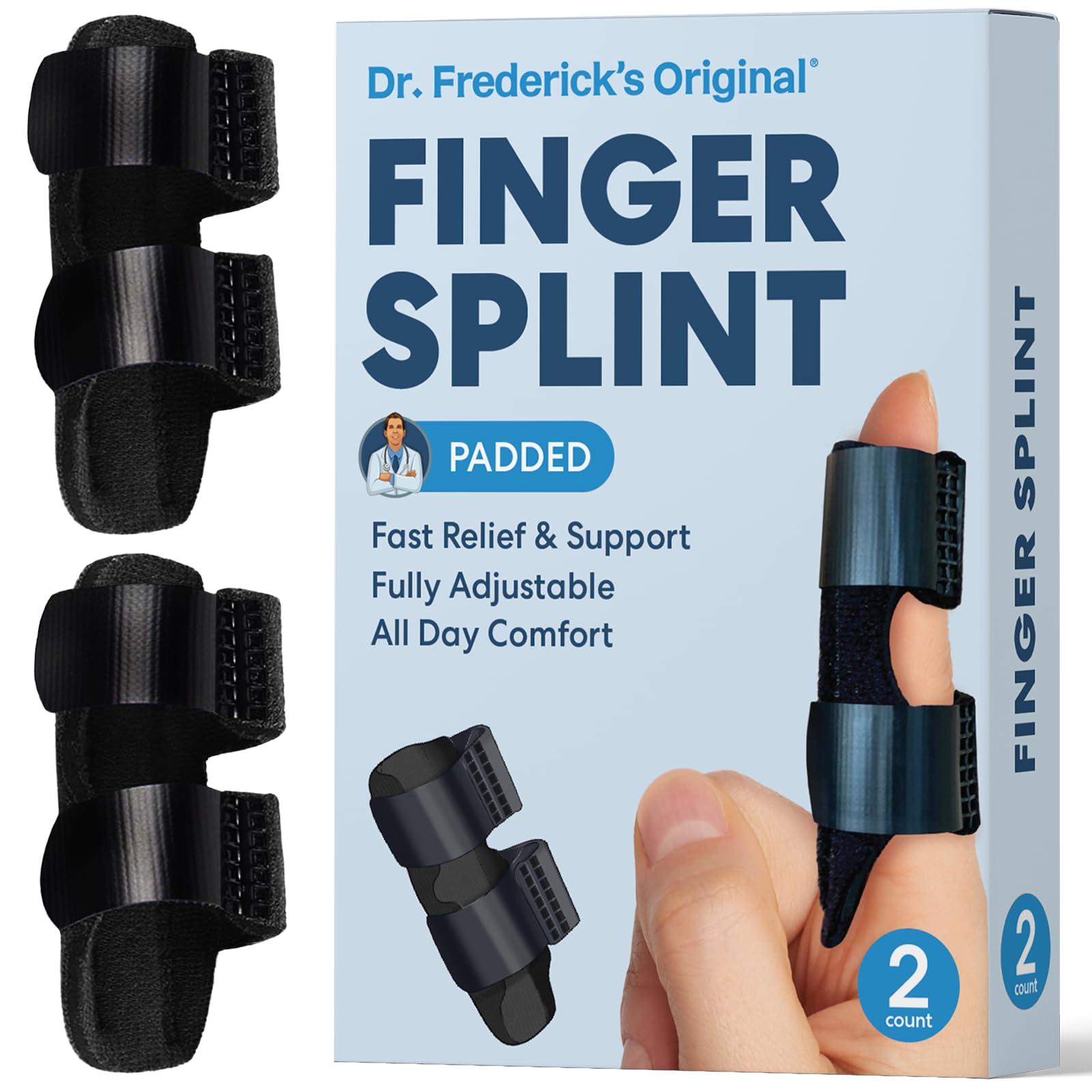 Dr. Frederick\'s Original Dr. Frederick\'s Original Trigger Finger Splint - 2 Pieces - Doctor-Developed Design Fits Index Finger - Middle Finger - Ring Finger