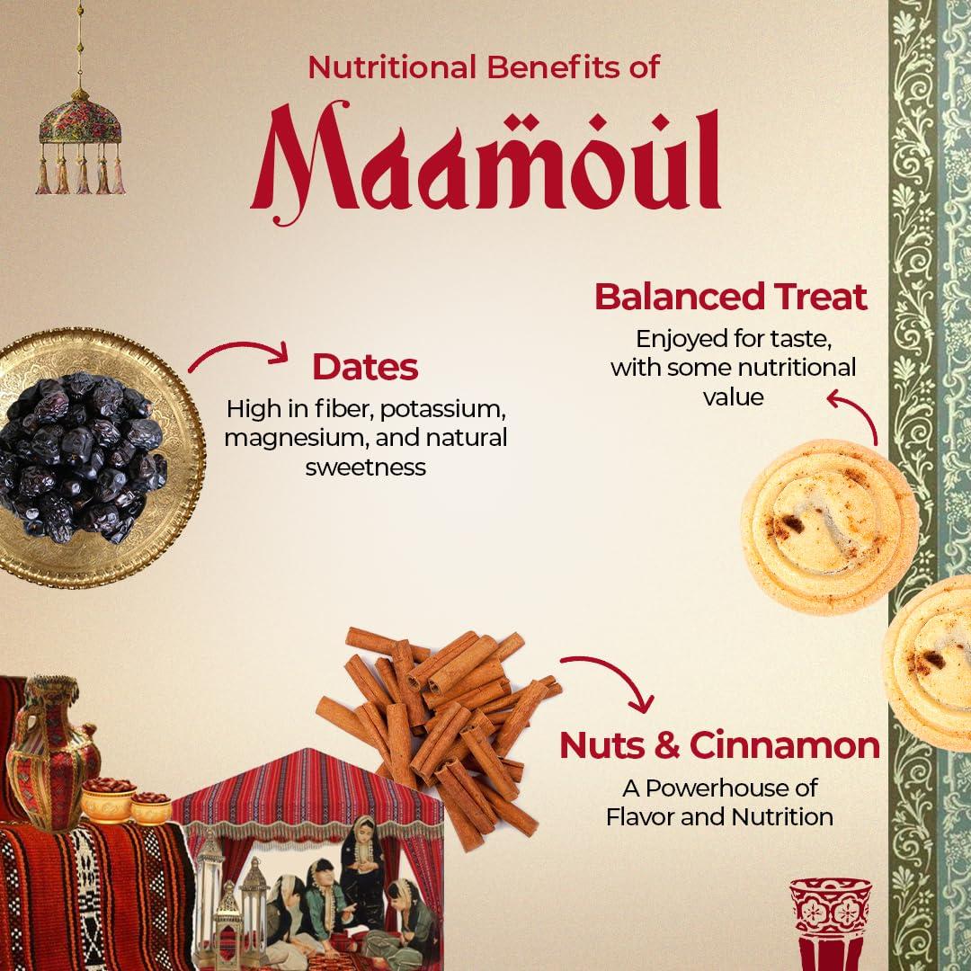 7 BAZAARI 7 BAZAARI Maamoul Cookies with Dates & Cinnamon - 200g (Pack of 10) | Authentic Middle Eastern Taste | Perfect for Snacking & Gifting | Premium Ingredients