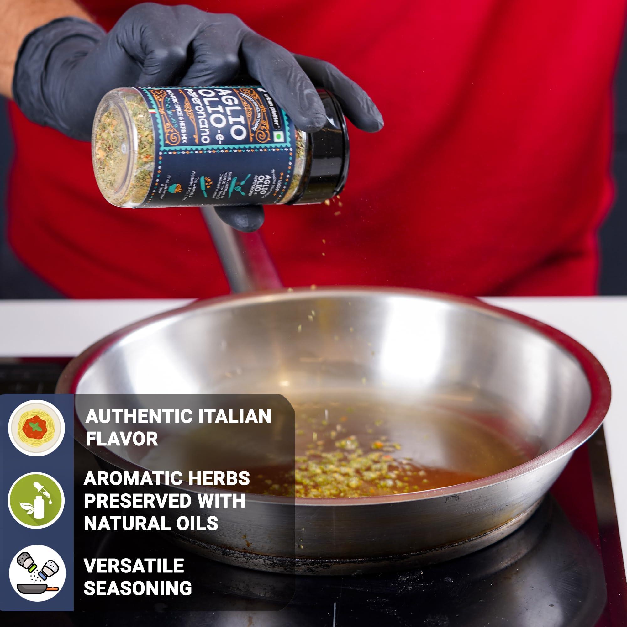 urban platter Urban Platter Aglio Olio -E- Peperoncino Spice Mix, 40g (A Classic Spice and Herb Mix for Italian Cuisine)