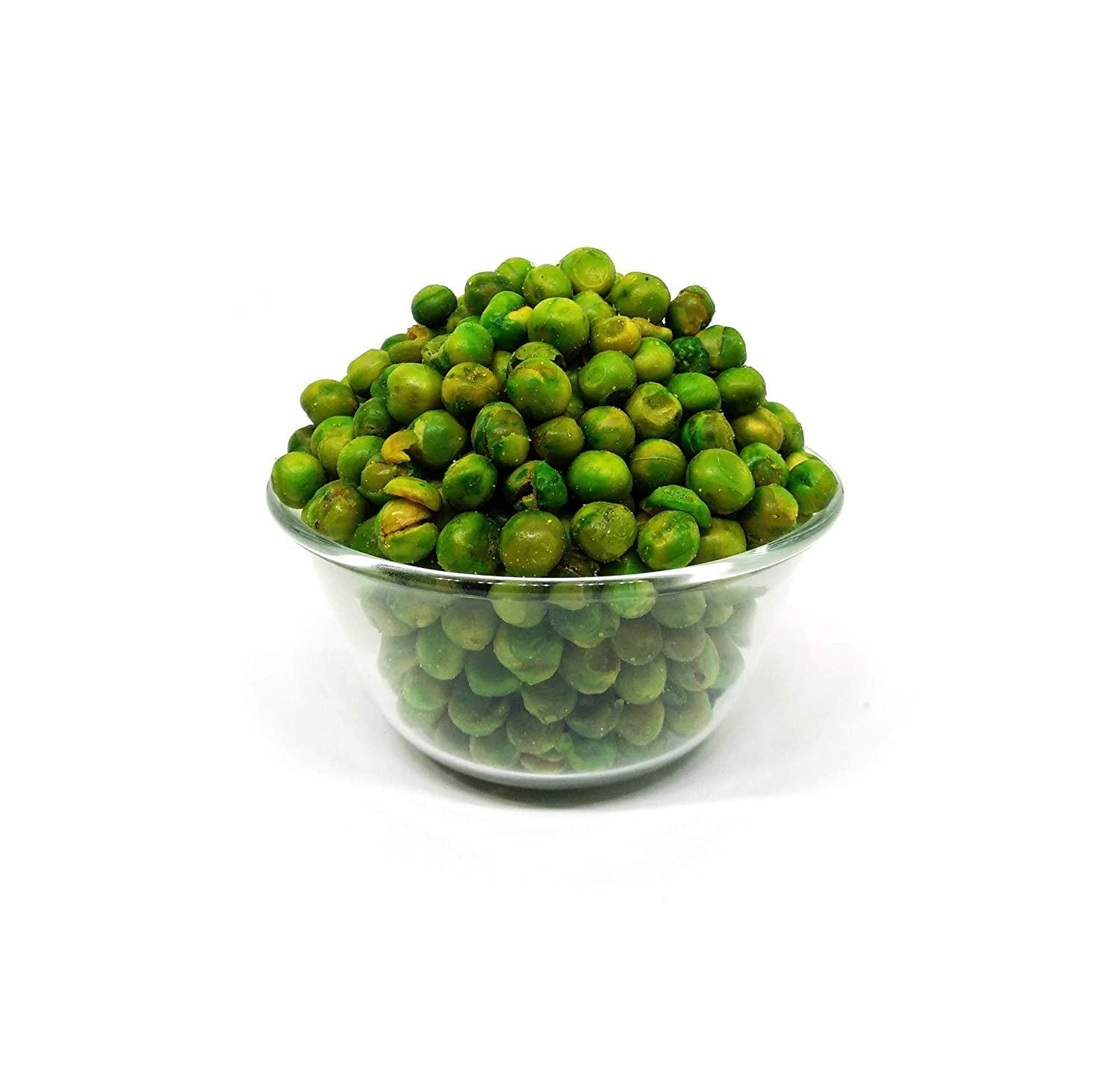 Veganic Veganic Organic Roasted Green Peas (Crunchy) | Salted & Masala Green Peas (Namkeen Matar)| Dried Matar Snacks (400 g)