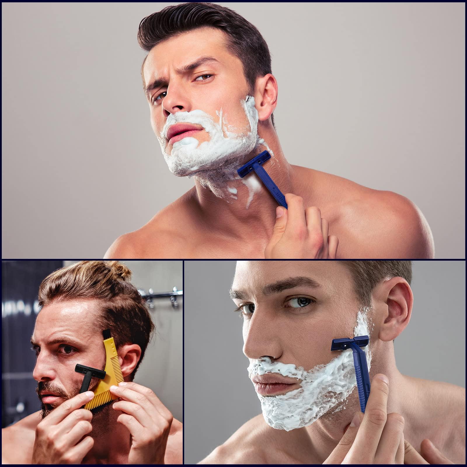 Chumia 30 Pieces Disposable Razors Bulk Individually Wrapped Disposable Safety Razor Twin Blade Razors with Clear Safety Cap for Travel Hotels Motels Beauty Salons Homes