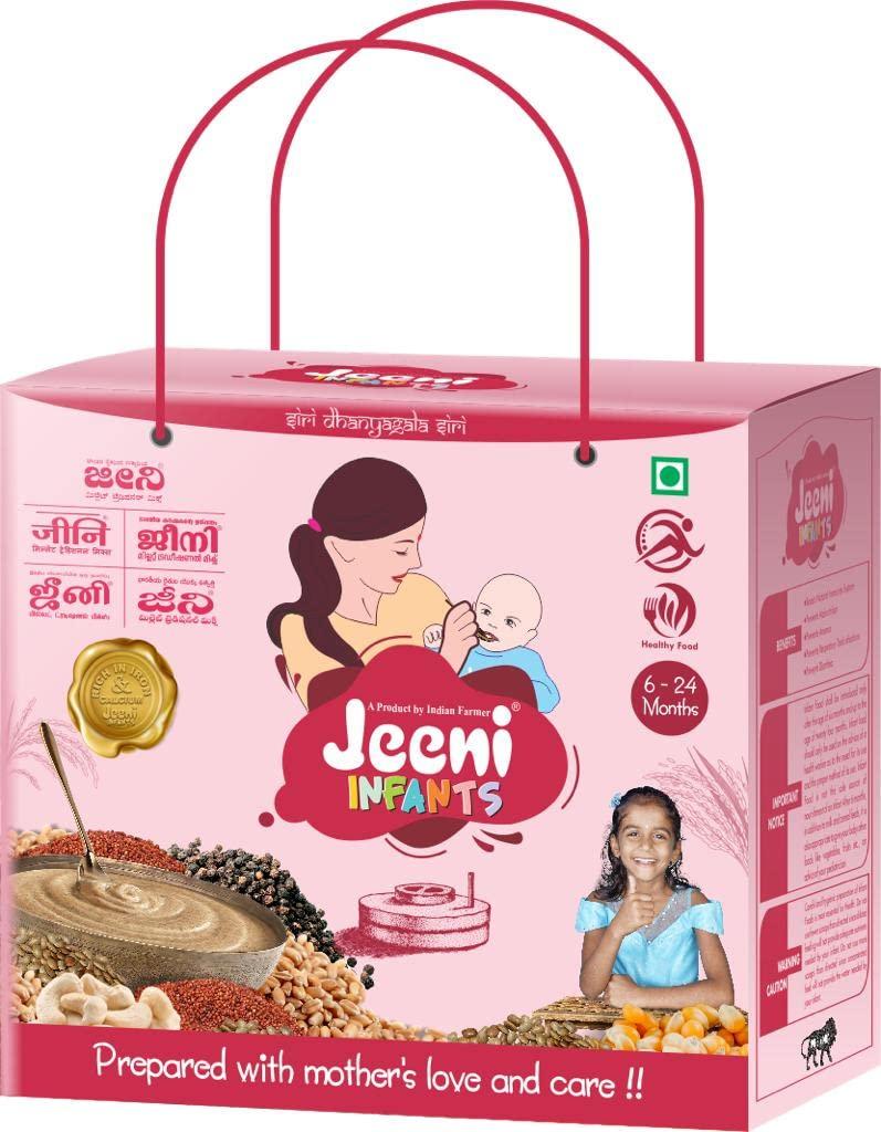JEENI JEENI INFANT | JEENI SARIHITTU | JEENI MILLET AND MILTI GRAINS |DOUBLE FILTERED Organic and Natural Product for INFANTS|400 GMS