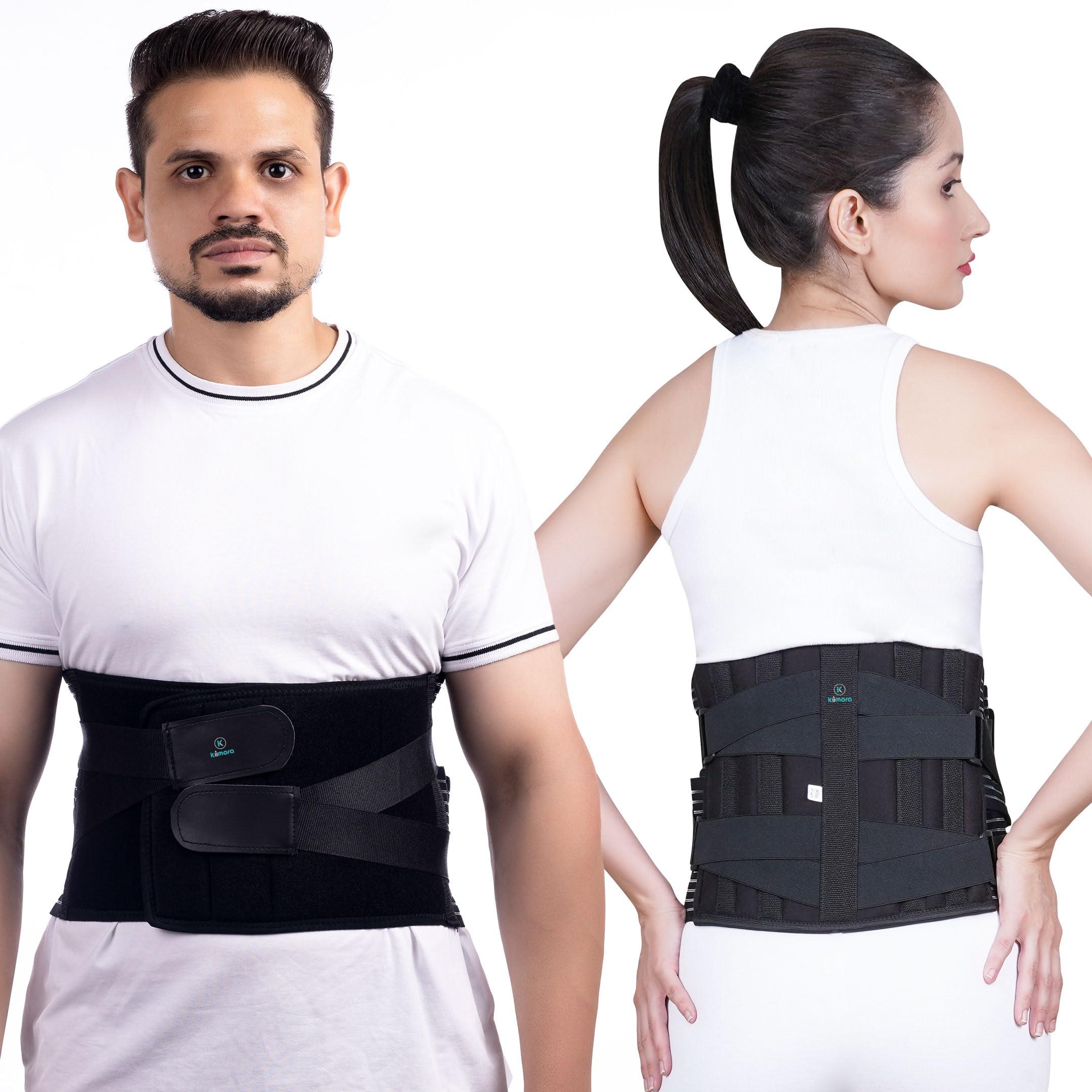 Kiimora Kiimora Lumbar Sacral Belt for Back Pain Relief for Lower Back Universal Fit S, M, L, XL, XXL