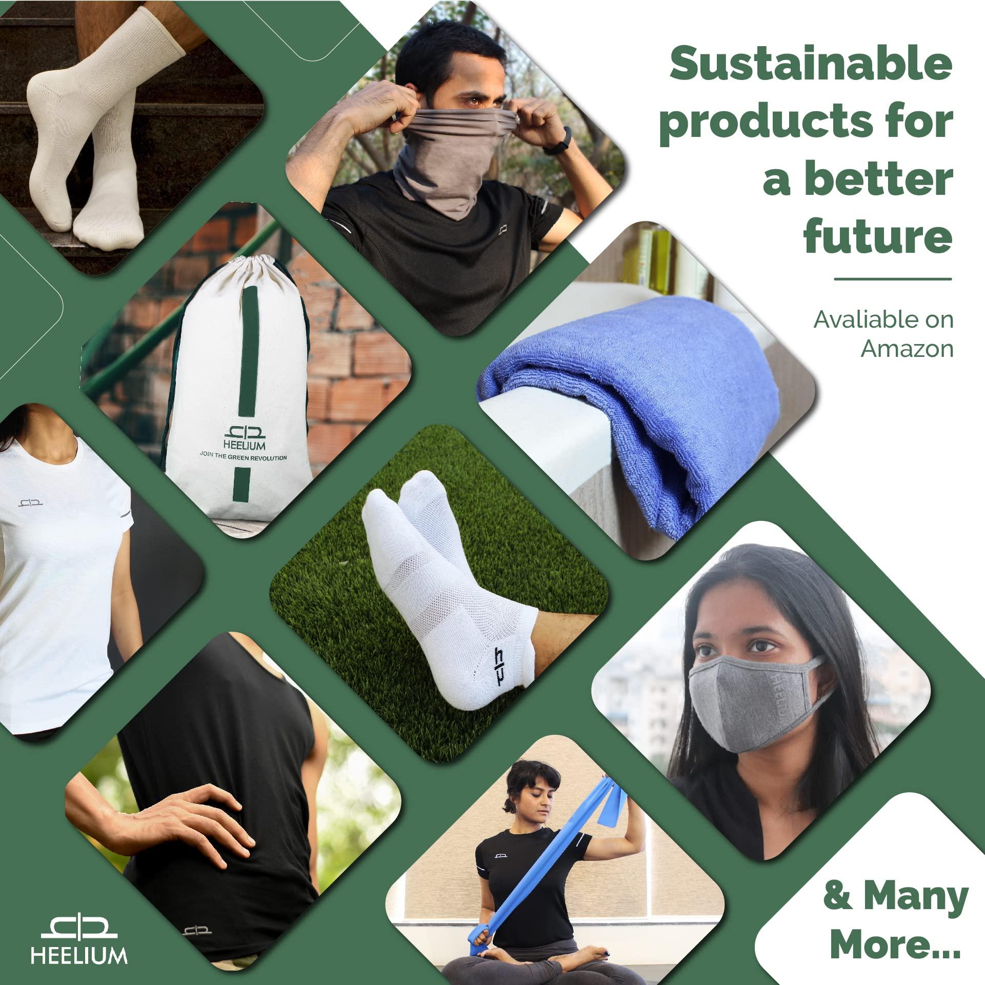 HEELIUM HEELIUM Bamboo Compression Socks & Sleeves For Men & Women | Odour Free & Superior Grip | Running, Cycling, Boosts Blood Circulation & Recovery