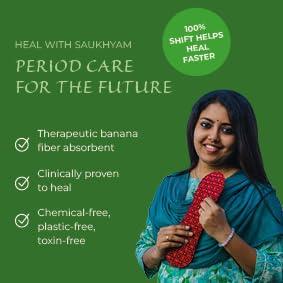 Saukhyam Reusable Pads Saukhyam Reusable Pads Saukhyam For Heavy Flow Pack|Leak-Proof Reusable Cloth Pads|2 Night&1 Day Base+3 Insert|Plus Wet Bag&Pouch|Dual Protection Bases&Inserts|Super Absorbent Banana Fiber