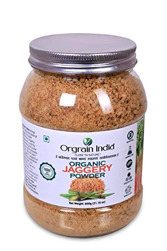 Orgrain India Orgrain India Organic Jaggery Powder, 1.2 Kg (Pack of 2*600g) | Hand Crushed Gur Powder | Organically Grown | No Preservatives Added | No Artificial Flavors