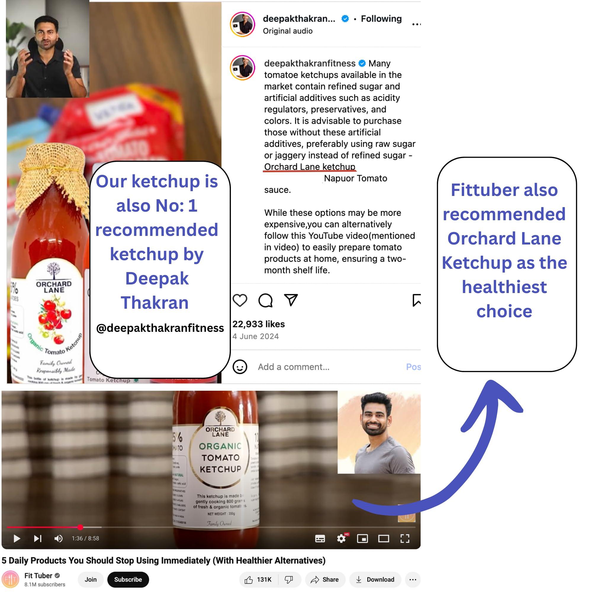 Orchard Lane Orchard Lane Healthy Tomato Ketchup Made With Jaggery And Natural Spices | Homemade Taste | No Preservatives No Msg | Gluten Free| Keto Friendly| Vegan - 350 G